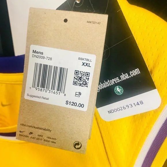 XXL Nike Lebron James Lakers Jersey